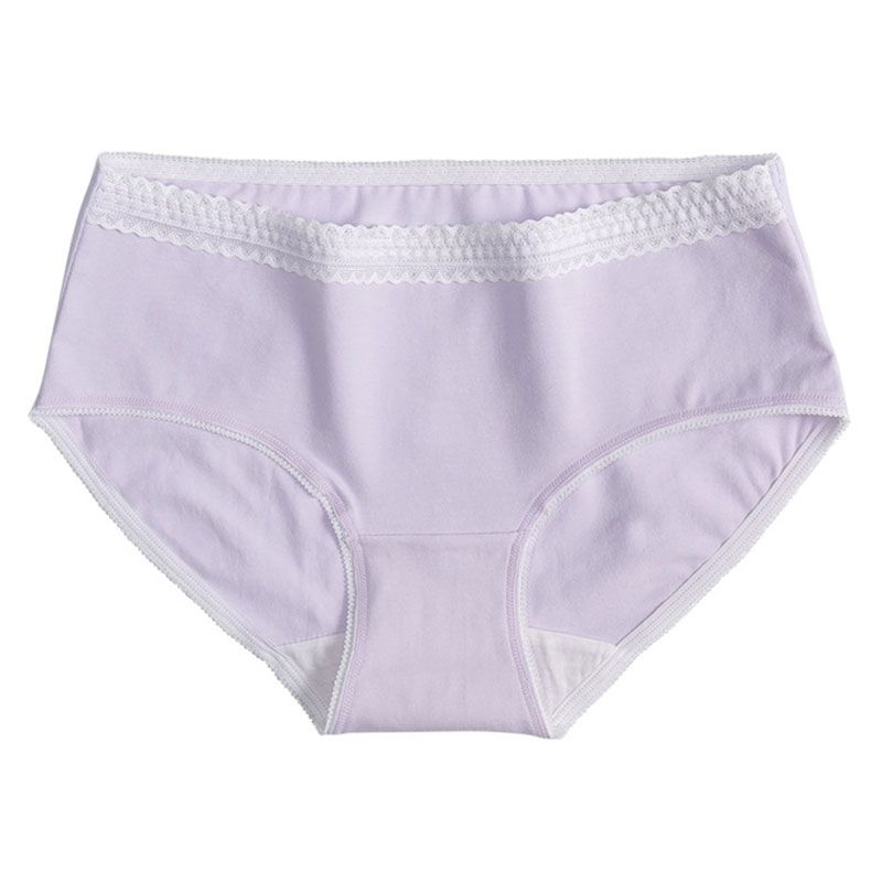 Lace Trim Cotton Briefs  Castello Clothing Line   