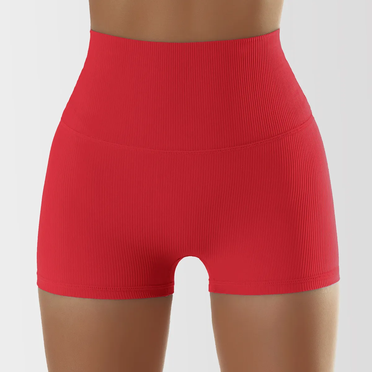 Nibbles High-Waist Ribbed Seamless Booty Shorts workout shorts Castello Clothing Line