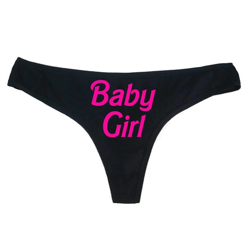 Letter Print High Cut Brazilian Panty  Castello Clothing Line   