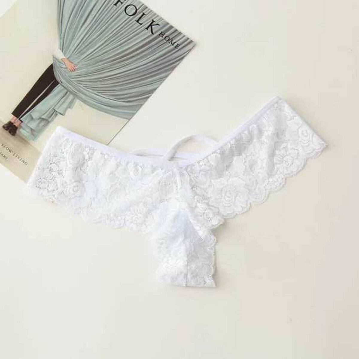 Temptation V-Lace Crisscross Thong  Castello Clothing Line   