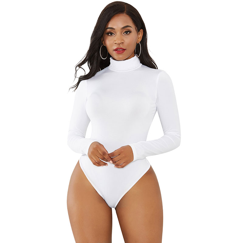 Chic Attitude Turtleneck Long Sleeve Bodysuit  Castello Clothing Line   