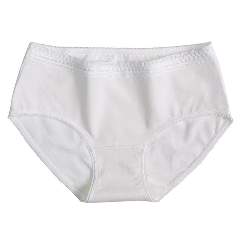 Lace Trim Cotton Briefs  Castello Clothing Line   