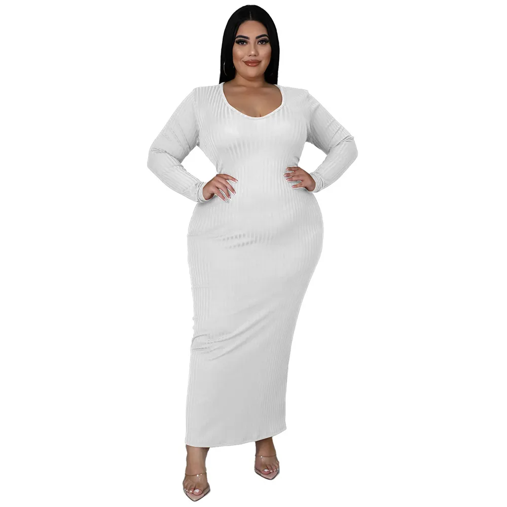 Helena Ribbed Tie-Back Long Sleeve Bodycon Maxi Dress maxi dress Castello Clothing Line