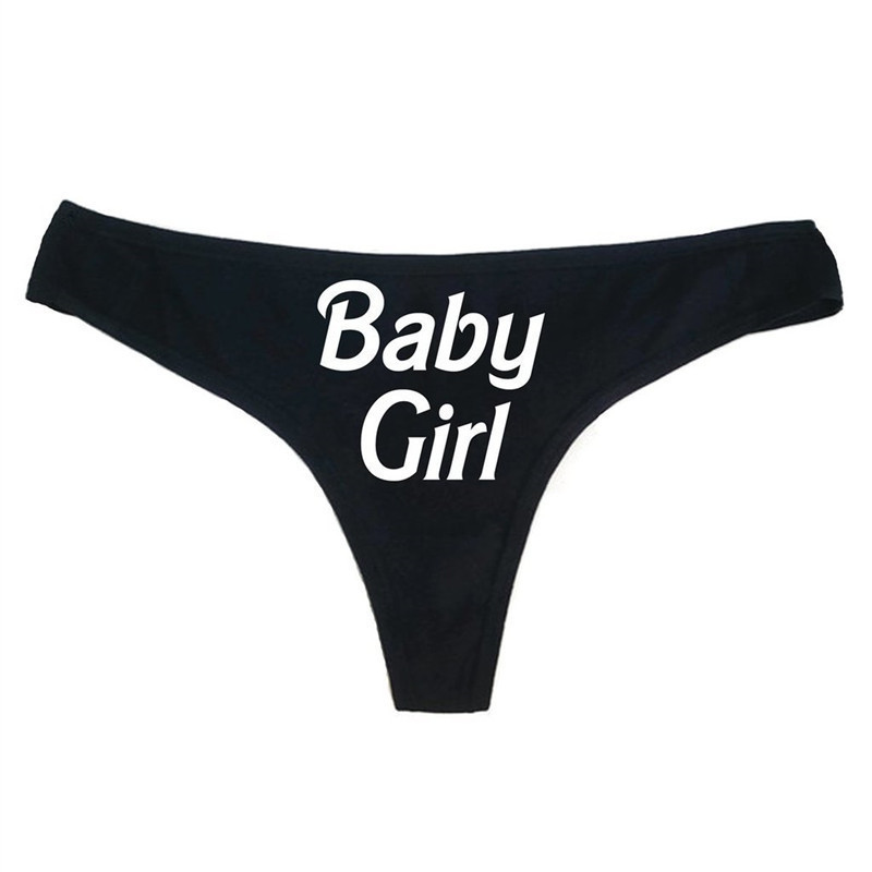 Letter Print High Cut Brazilian Panty  Castello Clothing Line   