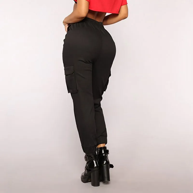 PoshPursuit High-Waist Cargo Jogger Pants Castello Clothing Line