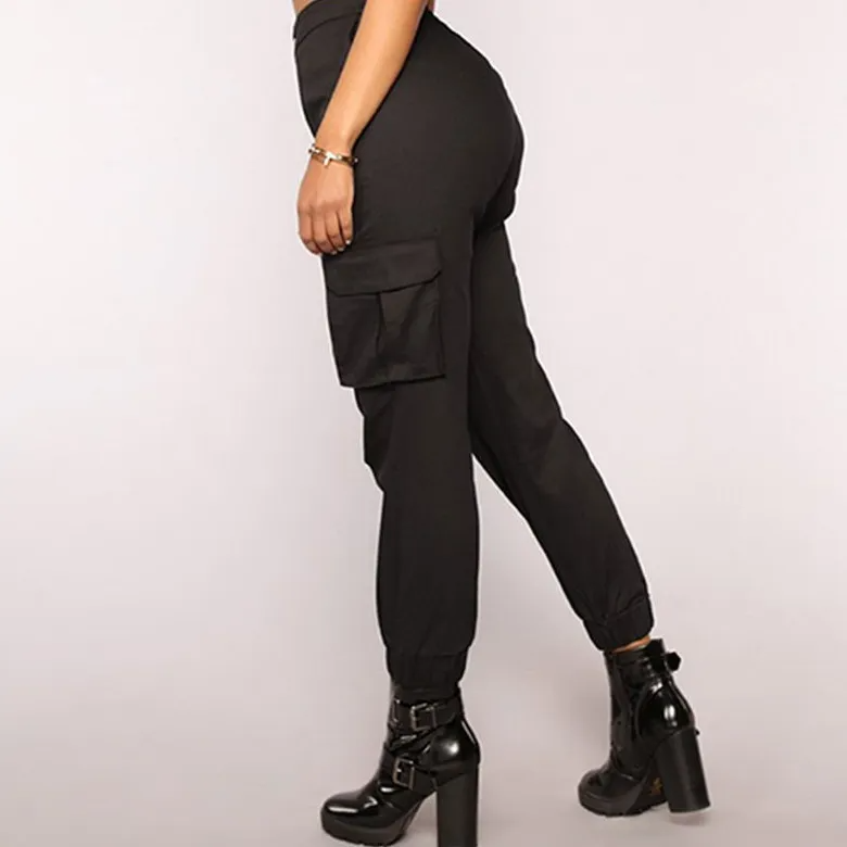 PoshPursuit High-Waist Cargo Jogger Pants Castello Clothing Line