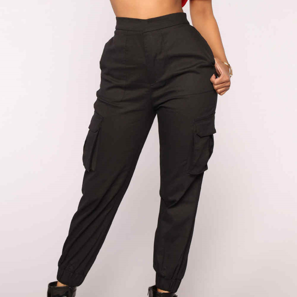 PoshPursuit High-Waist Cargo Jogger Pants Castello Clothing Line