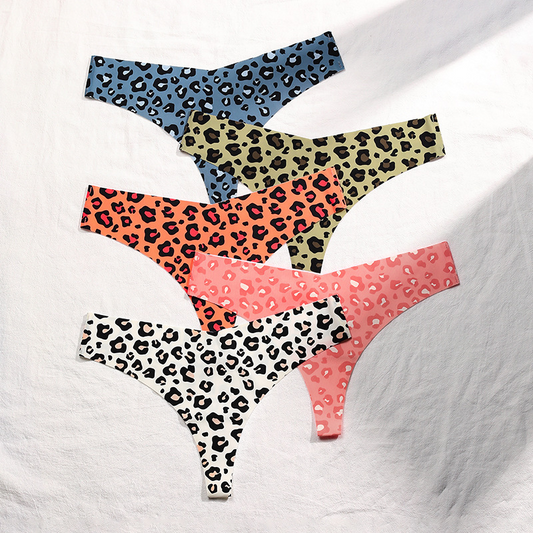 Wild Instinct Leopard Print Thong  Castello Clothing Line   