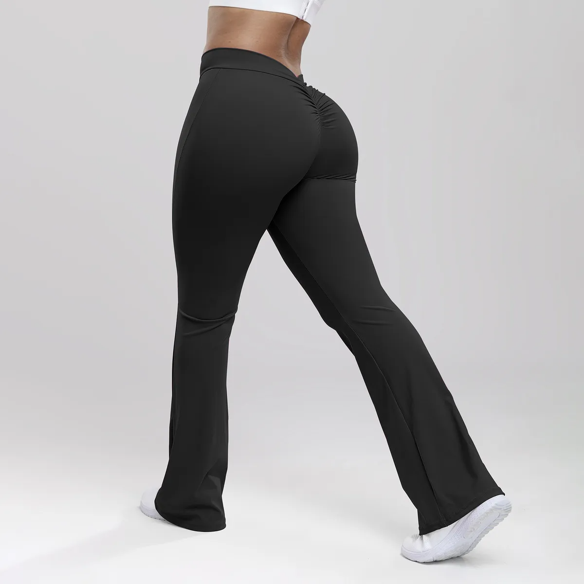 Nerve High-Rise Scrunch Butt Flared Leggings leggings Castello Clothing Line