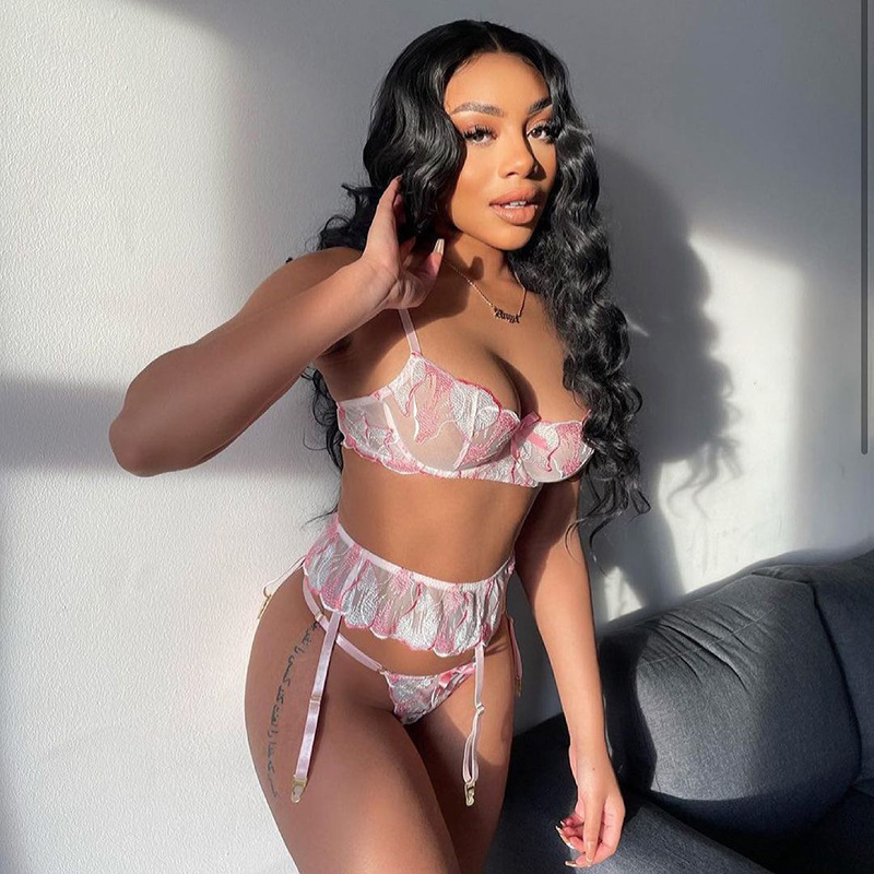 Ruffle Romance Lace Lingerie Set  Castello Clothing Line   