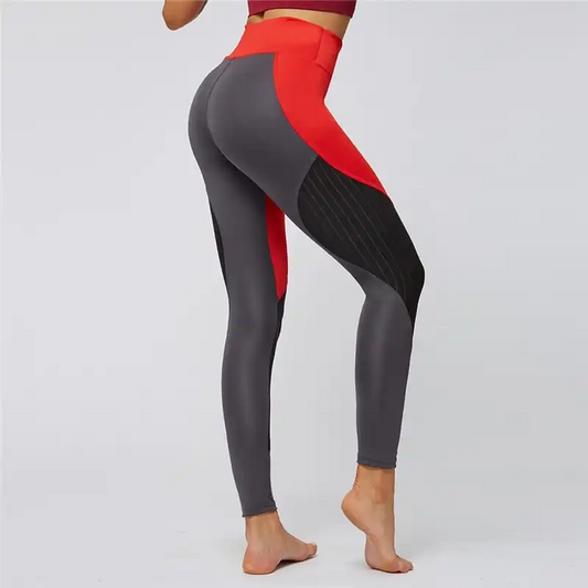 Ignite High-Waist Sheer Stripe Panel Leggings leggings Castello Clothing Line