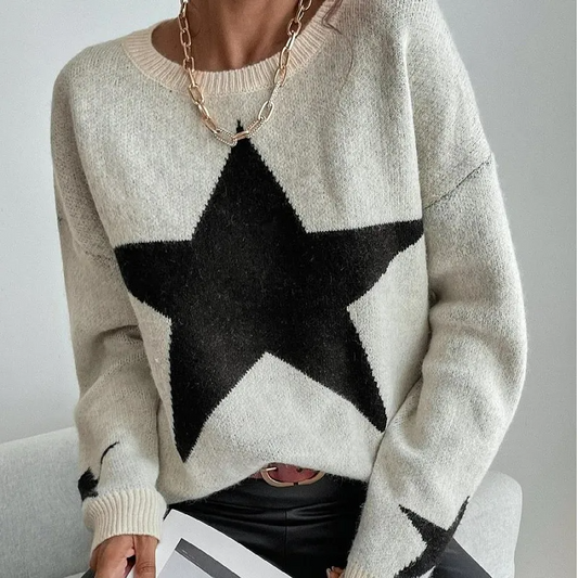 Starbound Knit Oversized Long Sleeve Pullover Sweater Castello Clothing Line