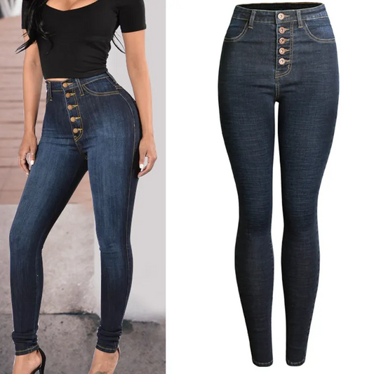 High Waist Curvy Skinny Jeans  Castello Clothing Line   