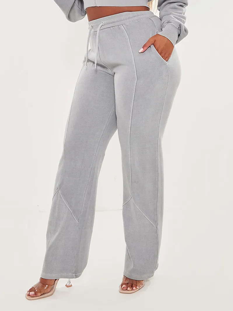 Rhea High-Waist Drawstring Relaxed Wide-Leg Pants Castello Clothing Line