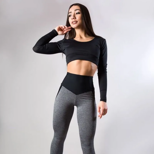 Ariana High-Waist Contrast Panel Sculpt Leggings leggings Castello Clothing Line