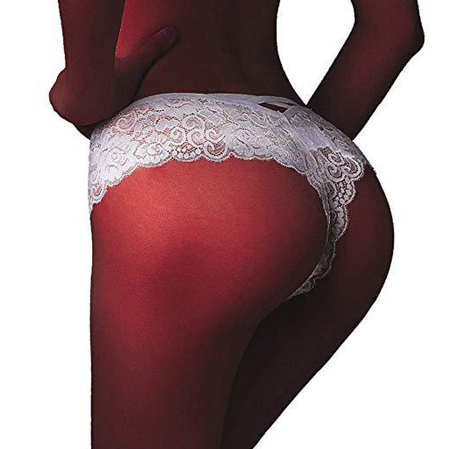 Temptation V-Lace Crisscross Thong  Castello Clothing Line   