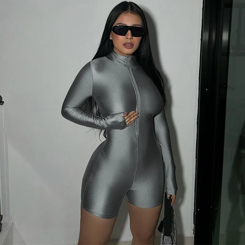 Vixen Vibe Long-Sleeve Bodycon Romper  Castello Clothing Line   