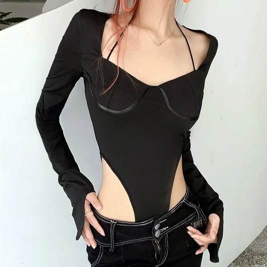 Daredevil High-Cut Long Sleeve Bodysuit  Castello Clothing Line   