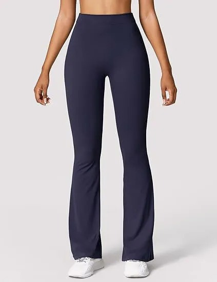 Naughty High-Waist V-Back Scrunch Butt Flare Leggings leggings Castello Clothing Line