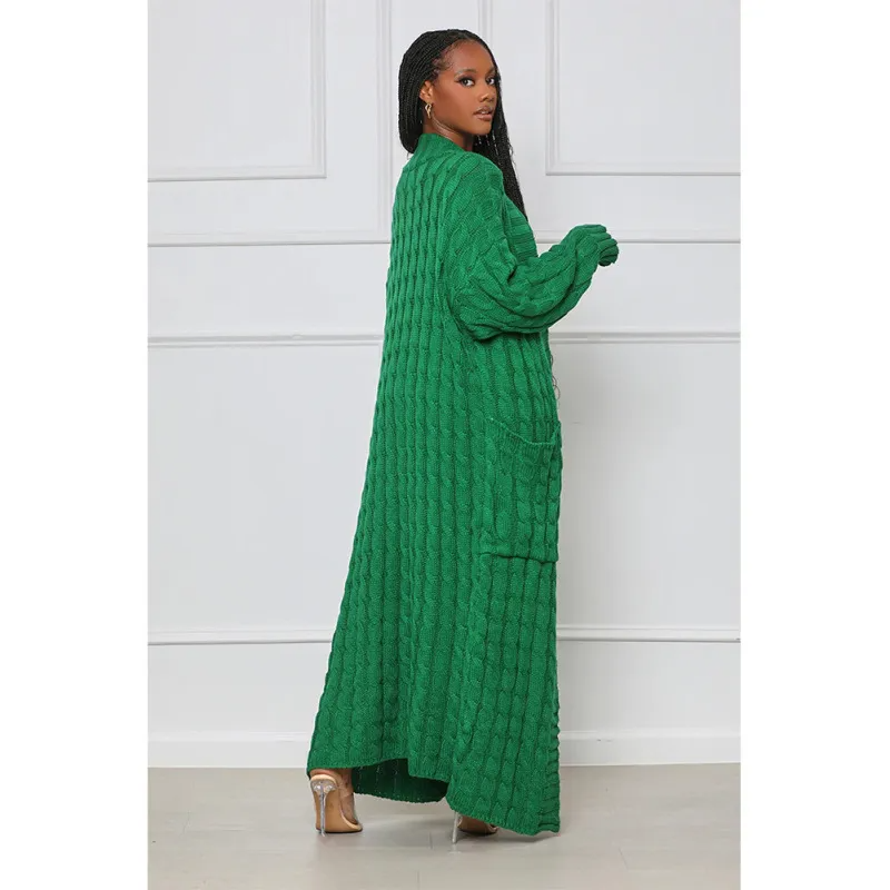 Wander Luxe Cable Knit Longline Cardigan Castello Clothing Line