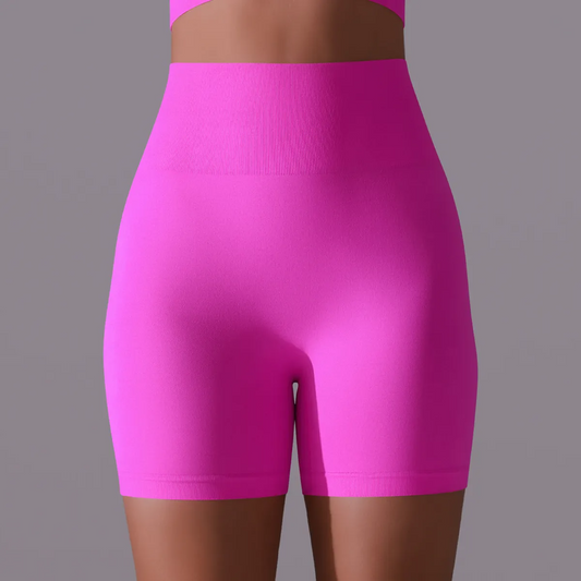 Echo High-Rise Seamless Ribbed Biker Shorts workout shorts Castello Clothing Line