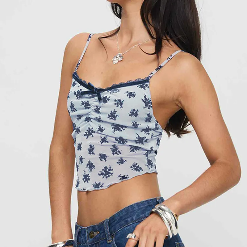 Floral Fantasy Ruched Cami  Castello Clothing Line   
