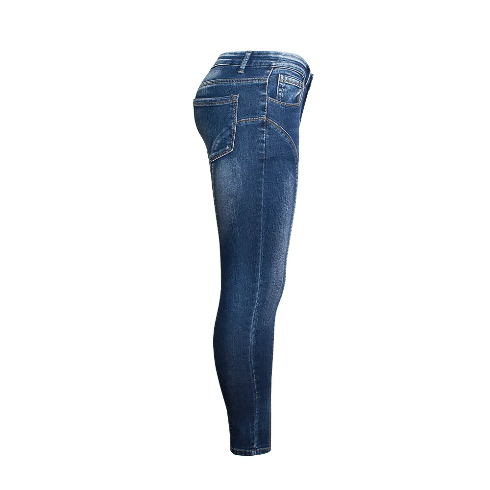 Cropped Split Leg Skinny Jeans  Castello Clothing Line   