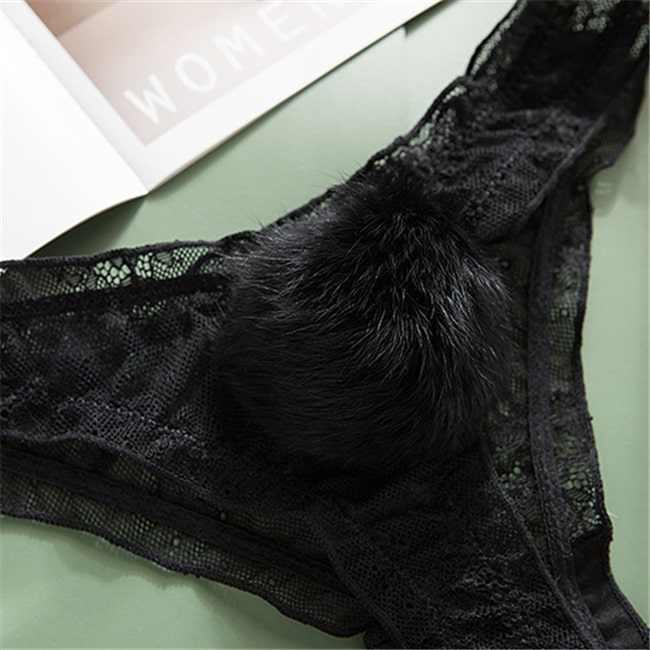 Bunny Tail Lace Bikini Panty  Castello Clothing Line   