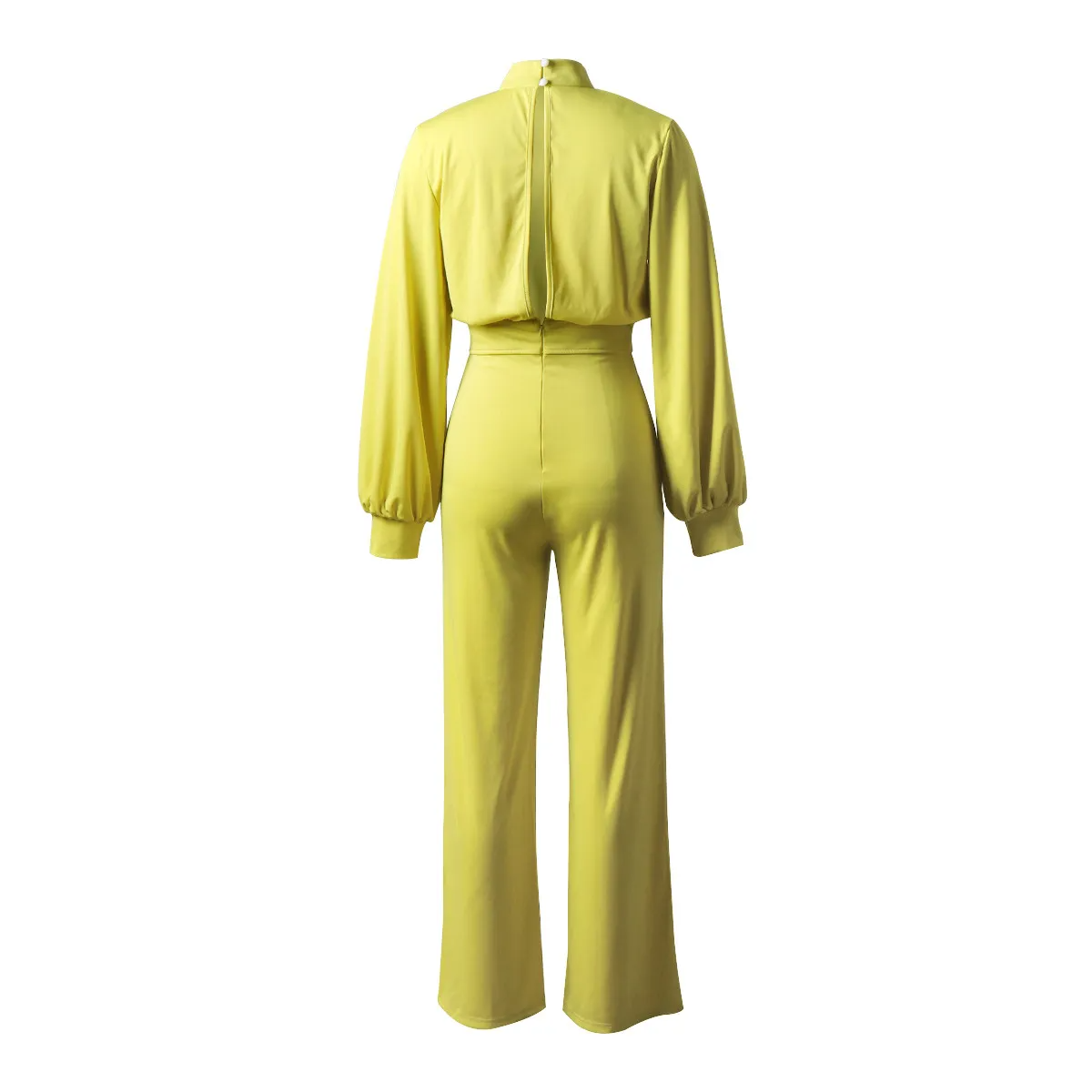Kaia High-Neck Long Sleeve Wide-Leg Jumpsuit women jumpsuits Castello Clothing Line