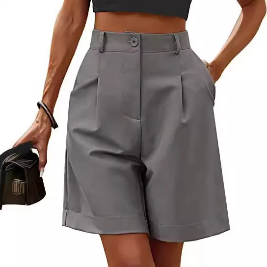 GoldenEra High Waist Pleated Tailored Shorts  Castello Clothing Line   