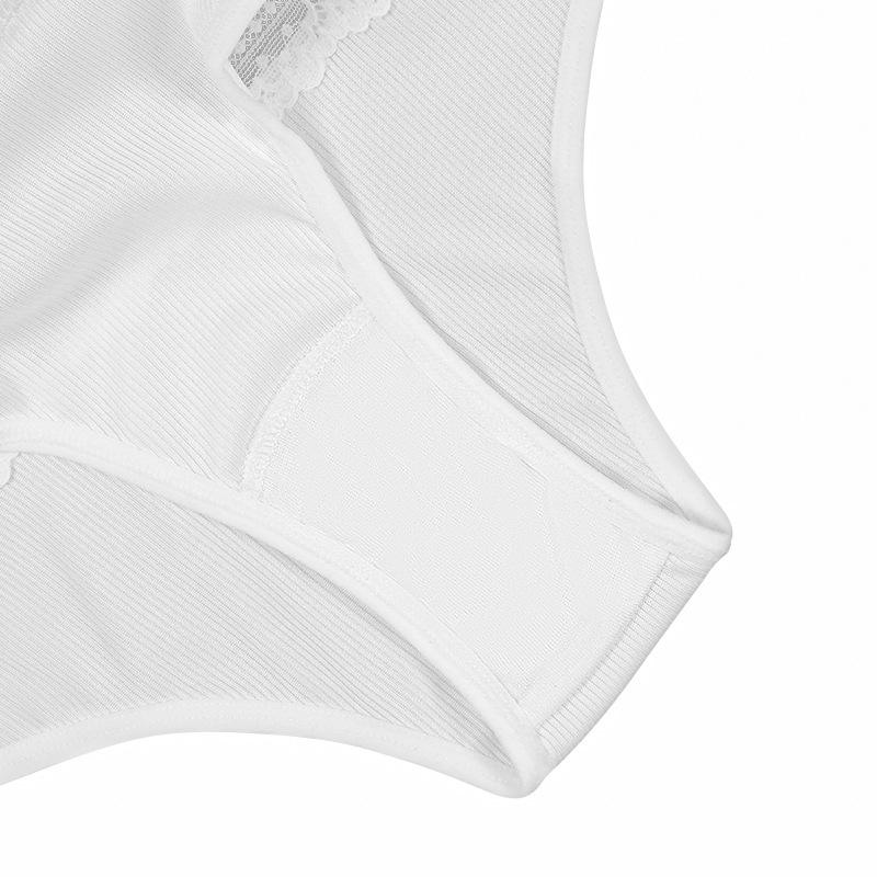 Lace Trim High Cut Brief Panty  Castello Clothing Line   
