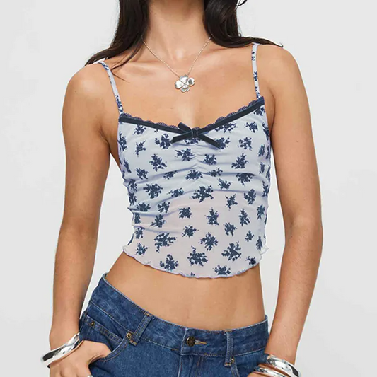 Floral Fantasy Ruched Cami  Castello Clothing Line   