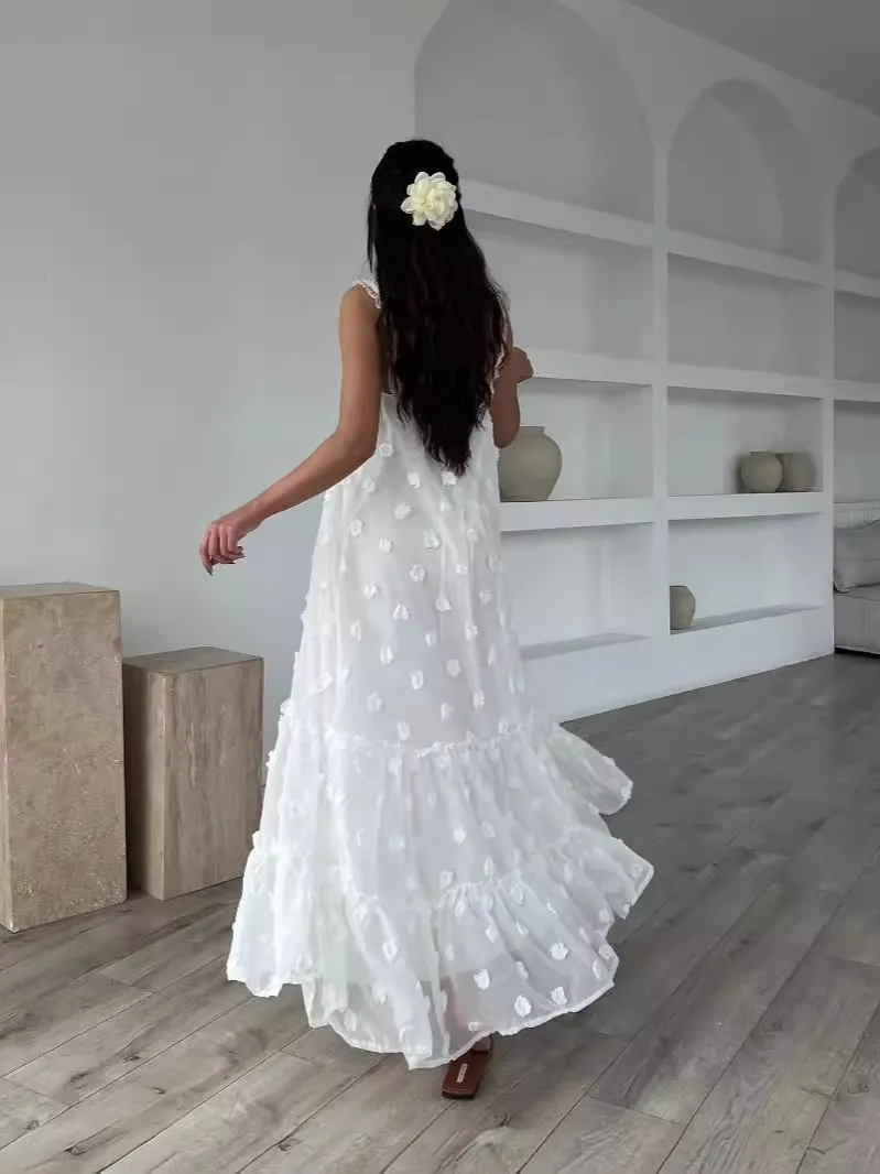 Maren Floral Tiered Mesh Maxi Dress maxi dress Castello Clothing Line