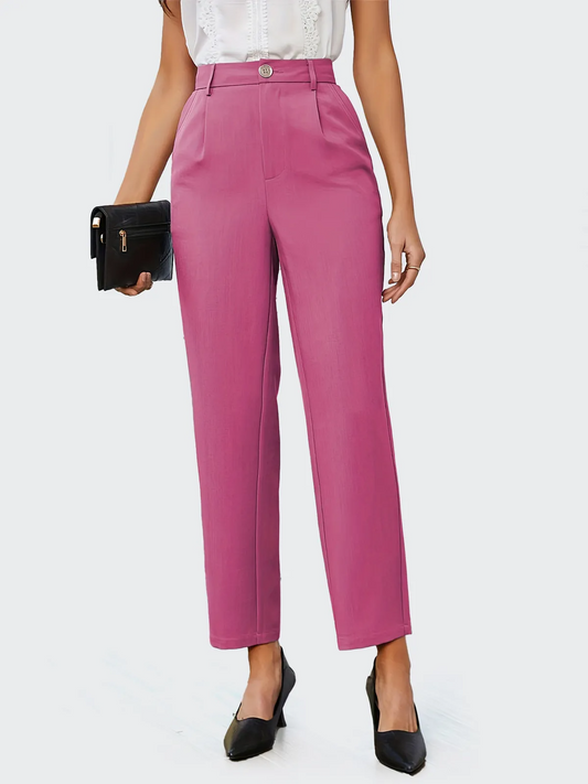 Splendor High-Rise Straight Leg Elastic Waist Pants Castello Clothing Line