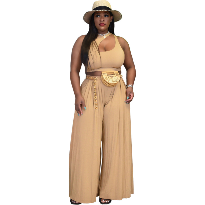 Trendy 2-Piece Wide Leg Pants Set  Castello Clothing Line   