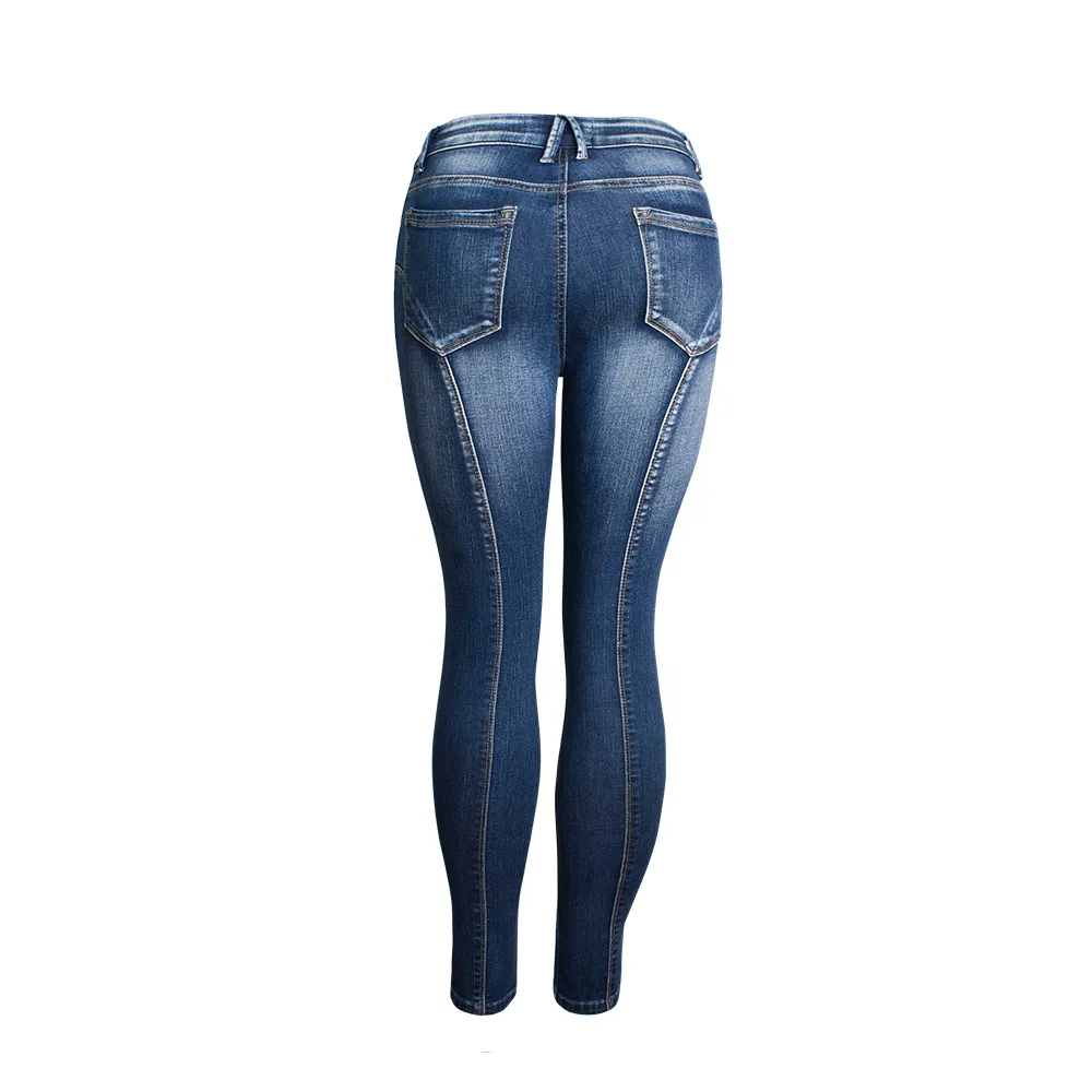 Cropped Split Leg Skinny Jeans  Castello Clothing Line   