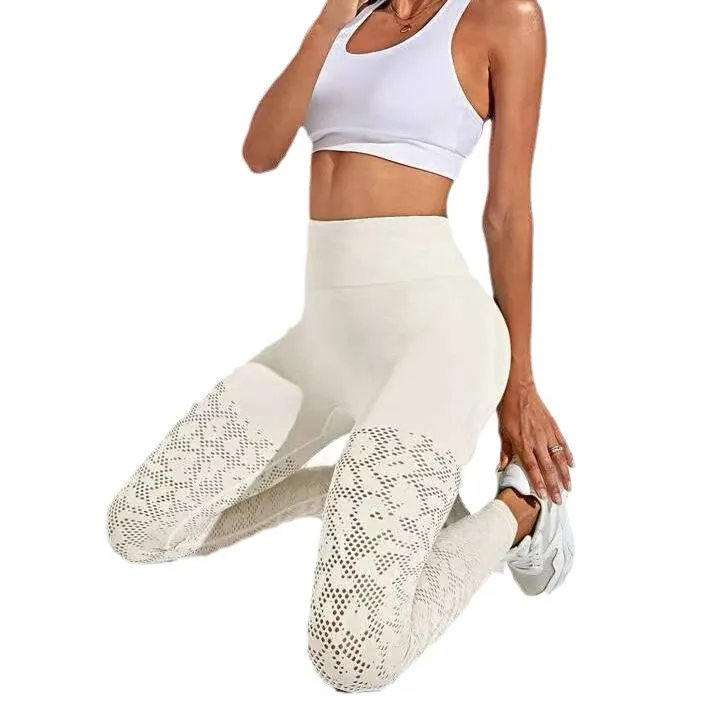 Amour High-Waist Seamless Laser-Cut Scrunch Leggings leggings Castello Clothing Line