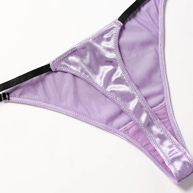 Sleek Satin Whisper Thong  Castello Clothing Line   