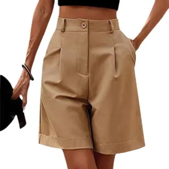 GoldenEra High Waist Pleated Tailored Shorts  Castello Clothing Line   