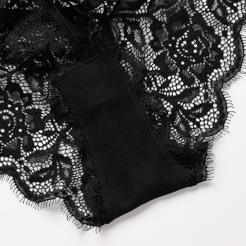 Cut Out Lace Thong Panty  Castello Clothing Line   