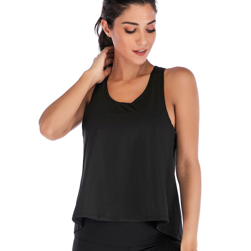 Kate Sleeveless Open Back Wrap Tie Tank Top workout tops and t-shirts Castello Clothing Line