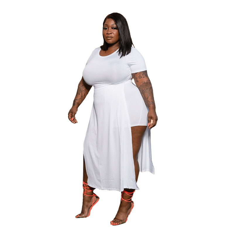 CurveWave Asymmetric Maxi Overlay Shorts Set  Castello Clothing Line   