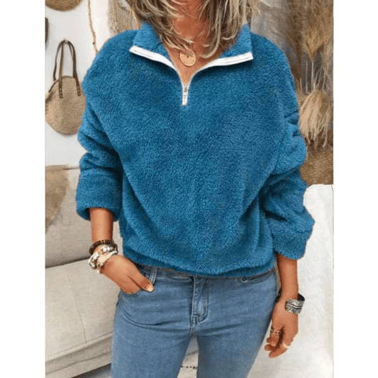 Cloud Nine Sherpa Long Sleeve Pullover Sweatshirt Castello Clothing Line