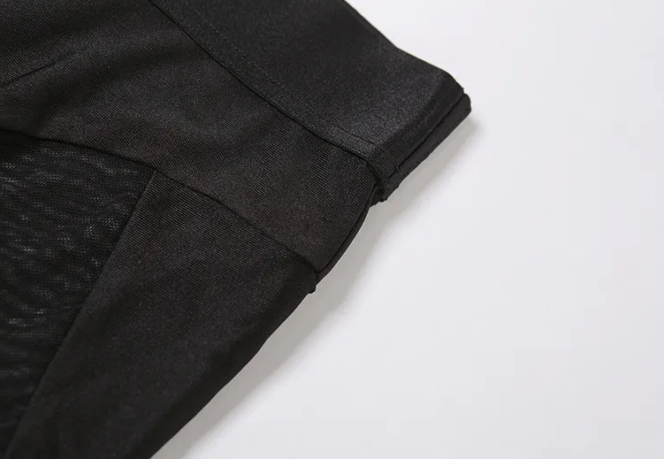 DivaVibe High-Waisted Sheer Biker Shorts  Castello Clothing Line   
