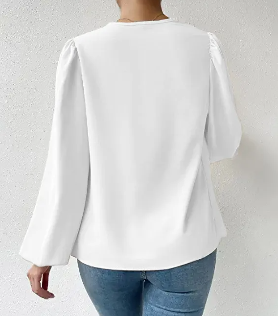 Lustre Draped Cowl Neck Long Sleeve Blouse Castello Clothing Line