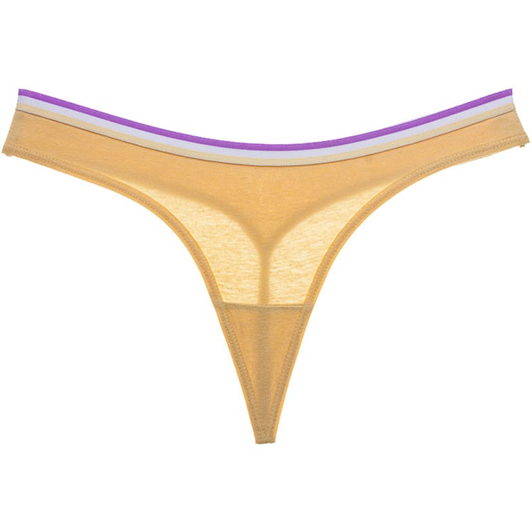 Stripe High Cut Thong  Castello Clothing Line   