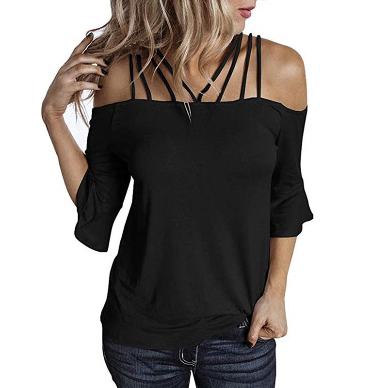 Strapped Off Shoulder  Blouse  Castello Clothing Line   