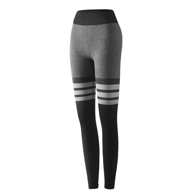 Sass Attack High-Waist Seamless Striped Leggings leggings Castello Clothing Line