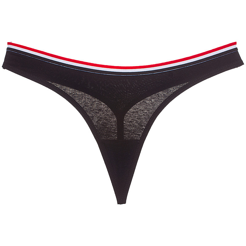 Stripe High Cut Cotton Thong - Color Blocking Design - 100% Cotton Material  Castello Clothing Line   