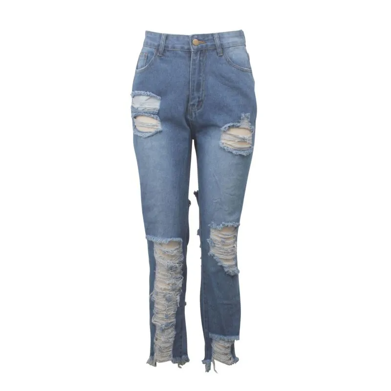 Stone Wash Ripped Skinny Jeans  Castello Clothing Line   